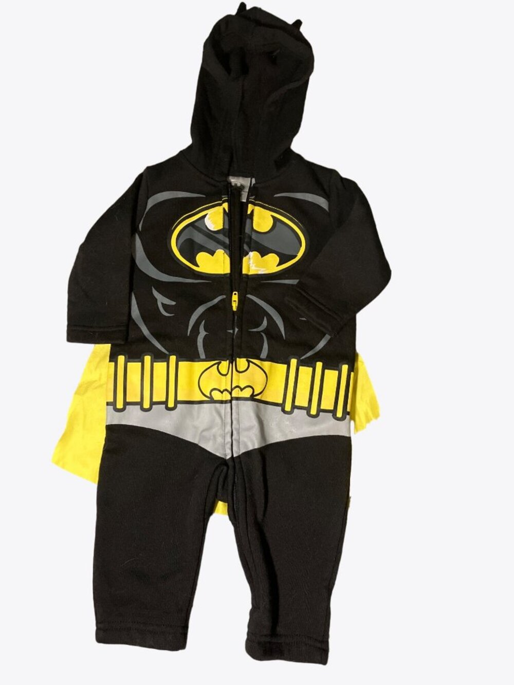 Baby Batman Hooded Romper With Cape 0-6M  Batman Themed  HALLOWEEN Costume